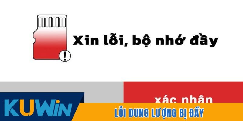 Dung lượng không đủ sẽ không thể cài đặt app