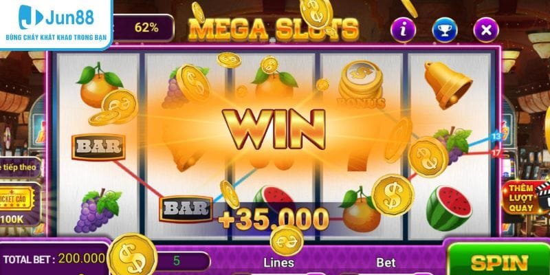 Quay hũ với giao diện thắng rực rỡ tại Jun88